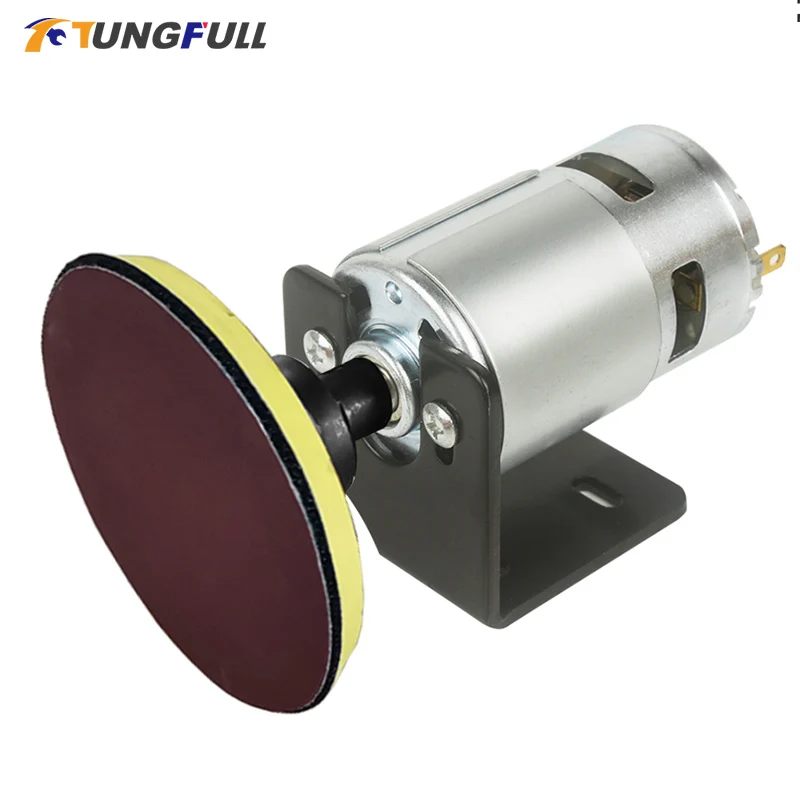 Polisher Machine Sanding Machine with Mini Sanding Pad Backer Mini Electric DIY Polishing Bench Table Grinder Polisher