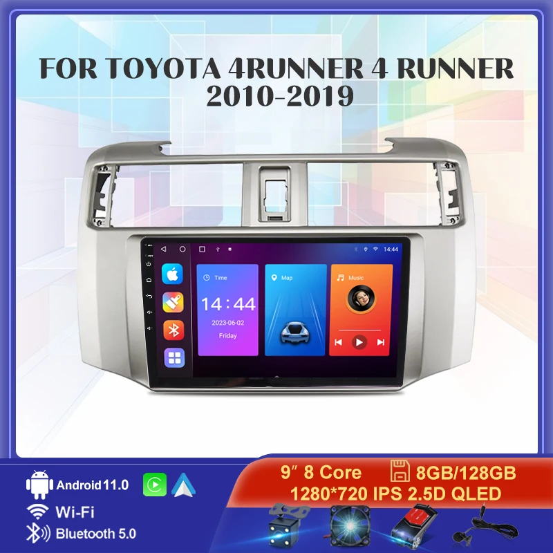 

Автомагнитола на Android 11 для Toyota 4runner 4runner 2010 - 2019 стерео Carplay автомобильная система GPS-навигации 2 din DSP DVD IPS 8 + 128G
