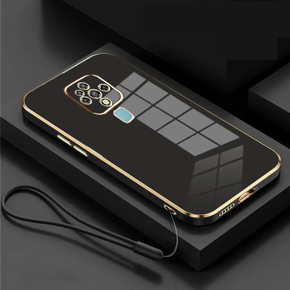 Luxury Square Plating ShockProof Soft Silicone Back Cover s