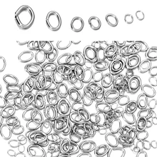

200Pcs/Bag Stainless Steel Olive Jump Rings Open Single Loop Split Connector For DIY Jewelry Finding Making Supplies Accessories