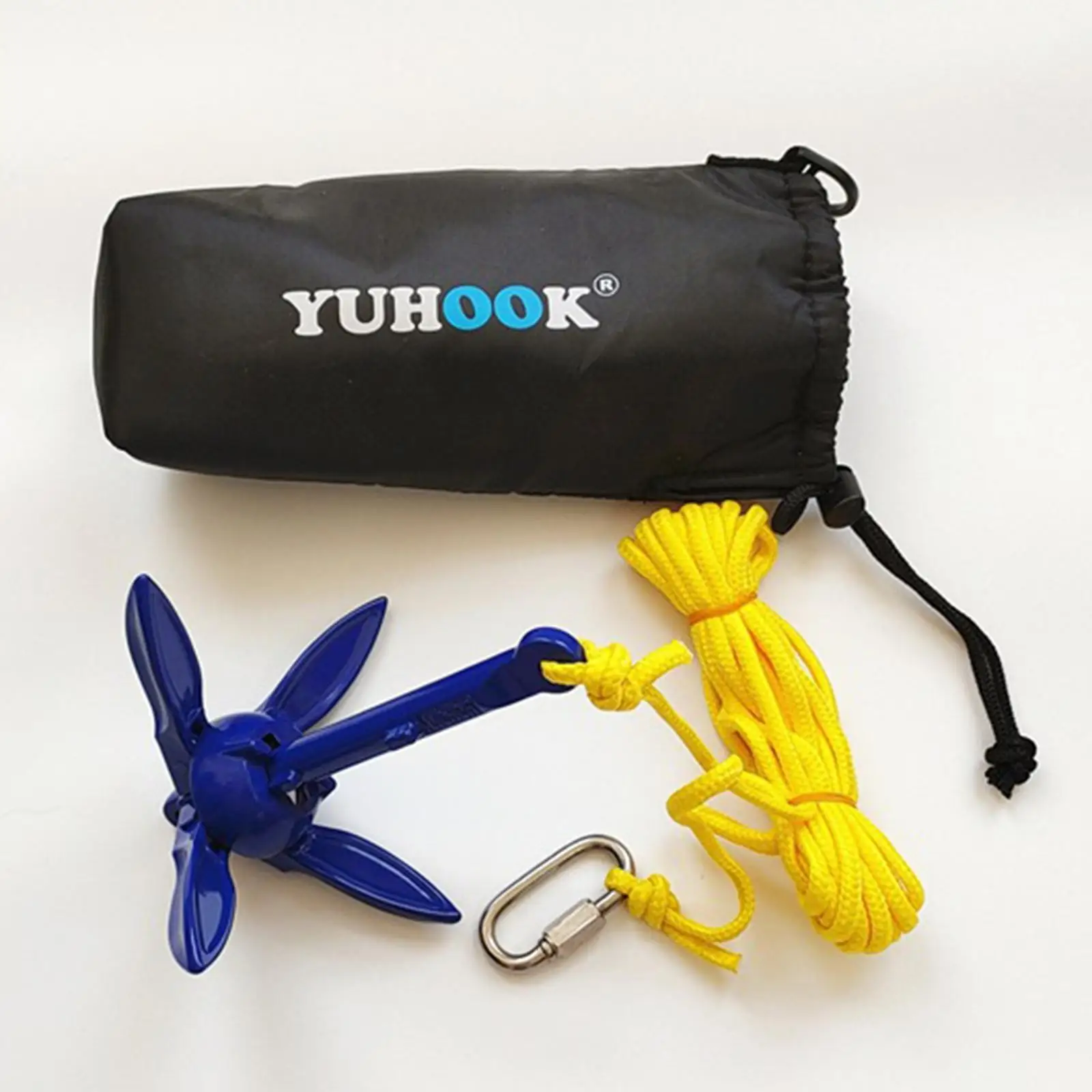 Kayak Anchor Kit with 16 ft Rope Fit for Paddle Boards Jet Ski Marine Kayak Anchor Kit with 16 ft Rope Fit for Paddle Boards Jet Ski Marine