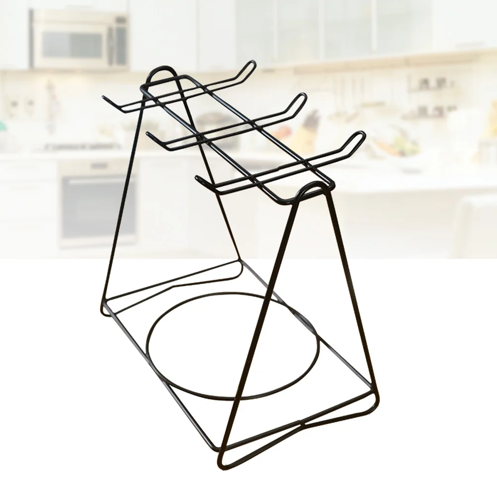 

Mug Plates Holder Coffee Cup Holder Cups Plates Holder Coffee Cup Rack Stand Countertop Mug Organizer for 6 Cups 6 Plates