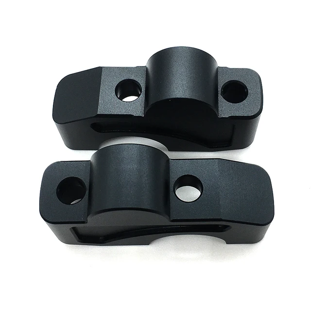 2 Supporti Alzacristallo Manubrio Per Moto CB650R CB1000R CRF1000L CRF1100L - In Lega Alluminio, Argento - Foto 4