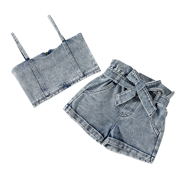 1-6 Y Fashion Girls Clothes Denim 