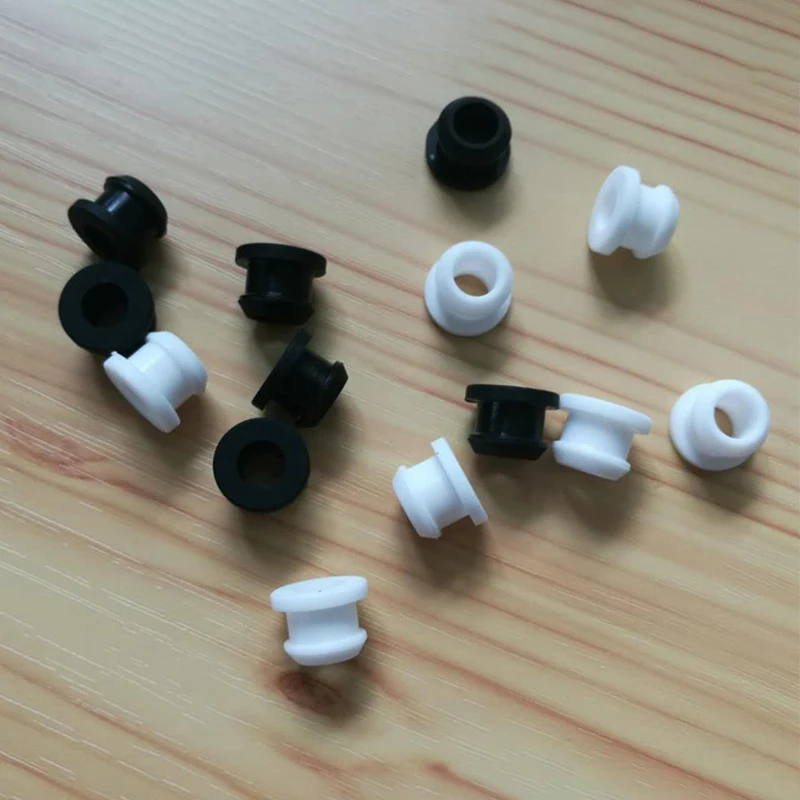 Assorted Silicone Rubber Grommets & Plugs - Snap-On, 18mm To 50.6mm, For Cable & Hole Protection