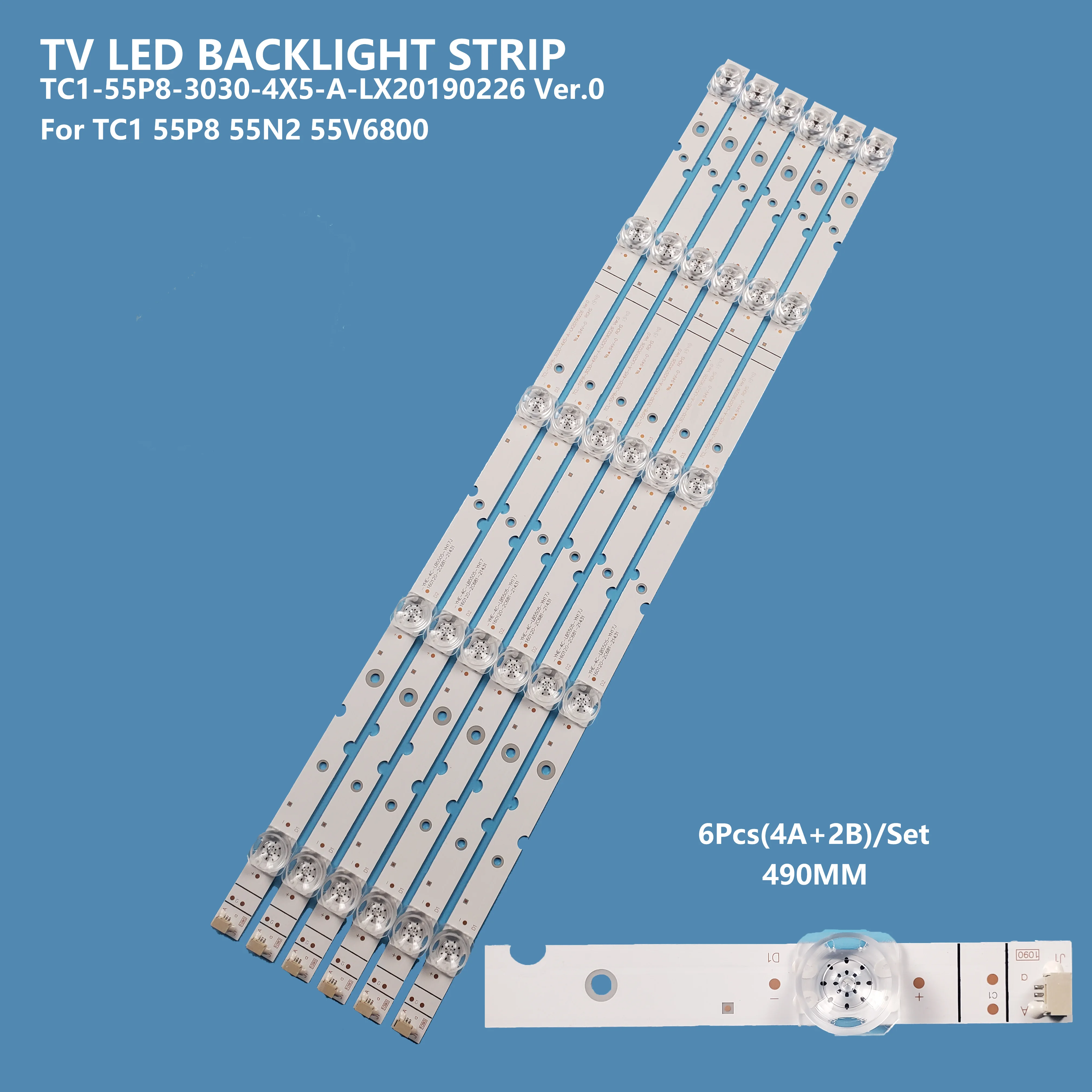 

LED TV Backlight Lamp Strip Use For for 55P8 55U5900C 55T680 55T6M 55P855P8-3030-4X5-A-LX20190226 55P8-3030-2X5-B LED Strips