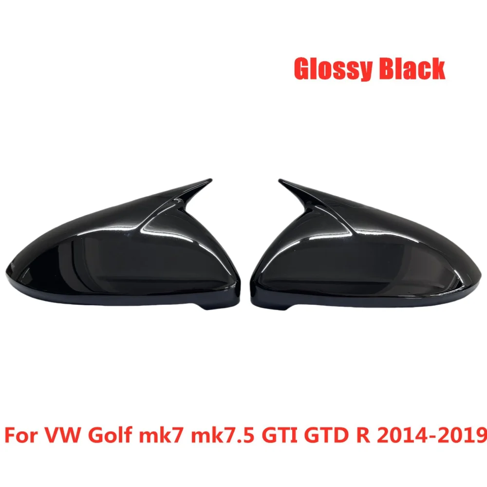 2X Side RearView Mirror Cover Caps For VW Golf MK7 7.5 GTI R GTD Base 2009-2020