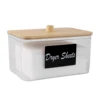 Acrylic Dryer Sheet Holder with Lid, Clear Laundry Sheets Container with Labels, Laundry Pods Storage for Laundry Room Organizat 6