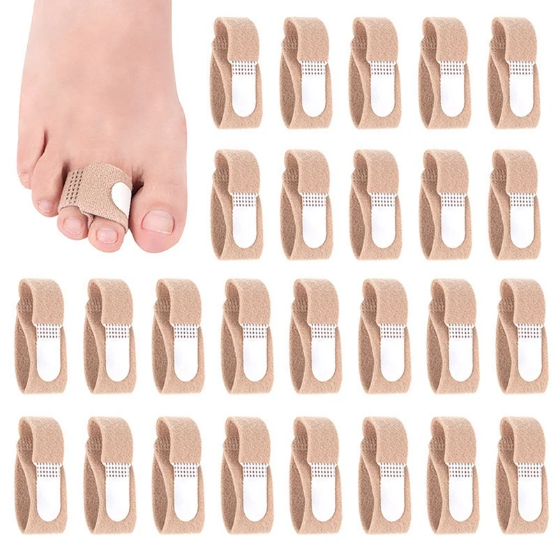 

AD-30 Pcs Broken Toe Wraps Cushioned Bandages Hammer Toe Separator Splints Finger Straightener For Hammer Toes,Crooked Toes