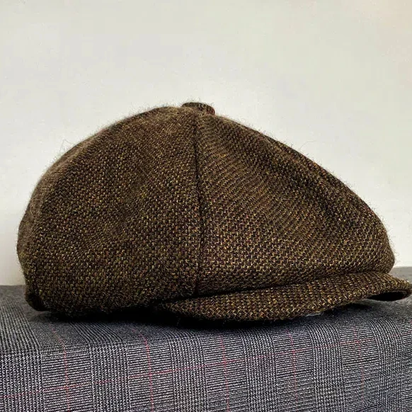 Octagonal hat Retro hat Men's British style Fashion versatile newspaper
