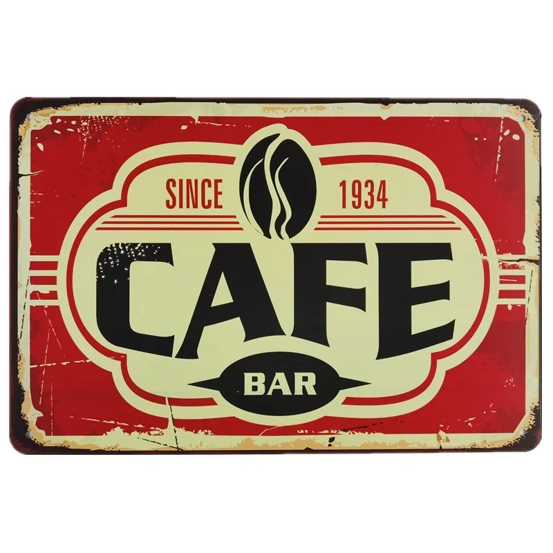Targa Vintage in Metallo, Decorazione Murale Retrò per Casa, Bar, Caffè, Garage  15