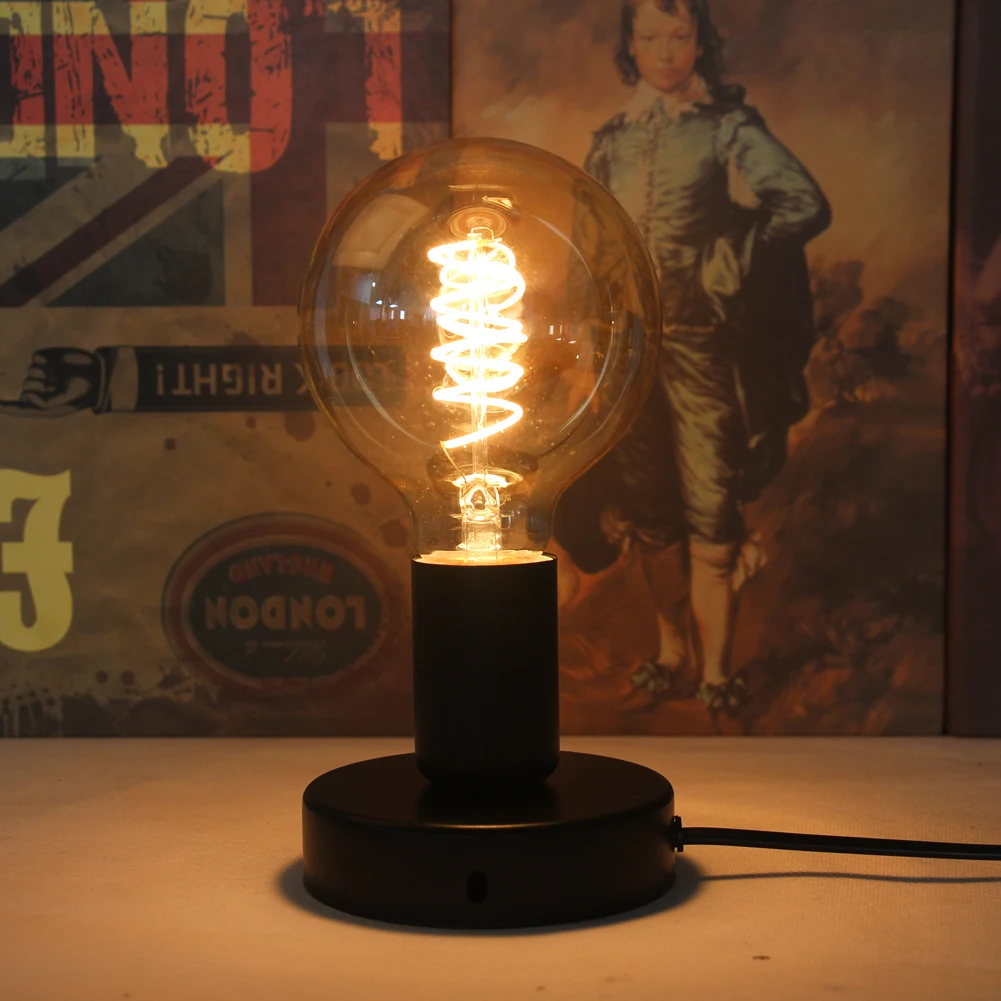 E27 Socket Clamp Ampoule avec interrupteur, base de lampe de table