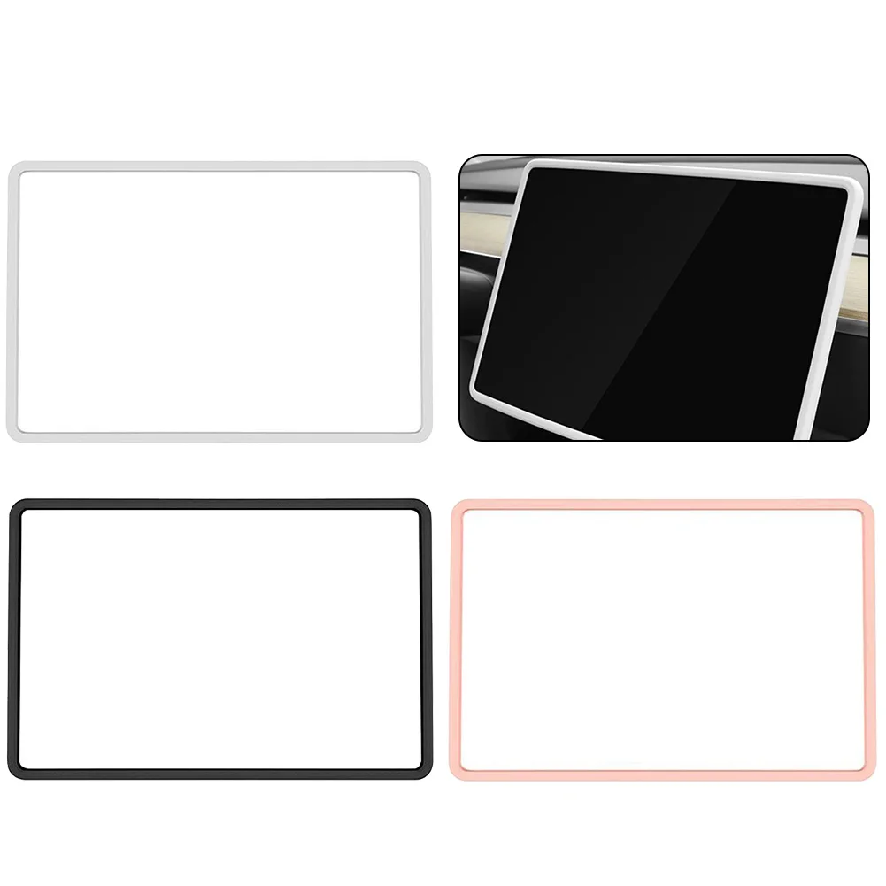 

Car Screen Silicone Protective Sheath Modification Accessories Pink/Black/White For Tesla Model 3/ Model Y 2017-2023 Auto Part