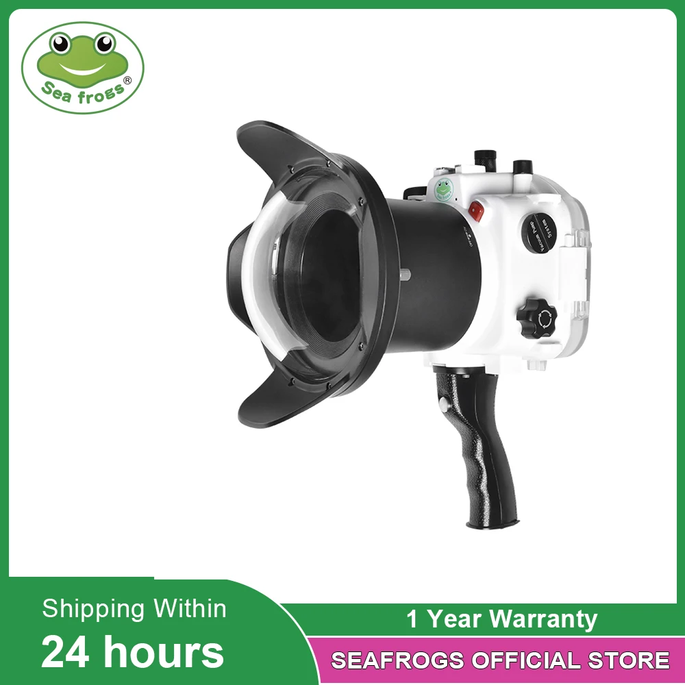 Custodia Per Fotocamera Impermeabile Seafrogs Con Porta A Cupola Per Sony A7Rav Custodia Subacquea Per Obiettivo 14-24Mm Con Impugnatura A Pistola