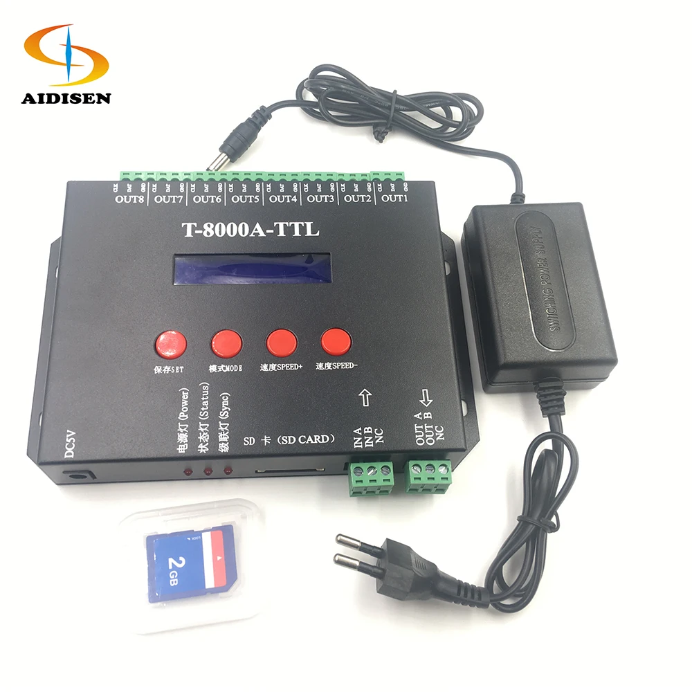 led controller 1903 t8000 led rgb pixel controller with led control card mks pi v1 1 control card controller 64bits soc onboard pi ts35 klipper screen dropship