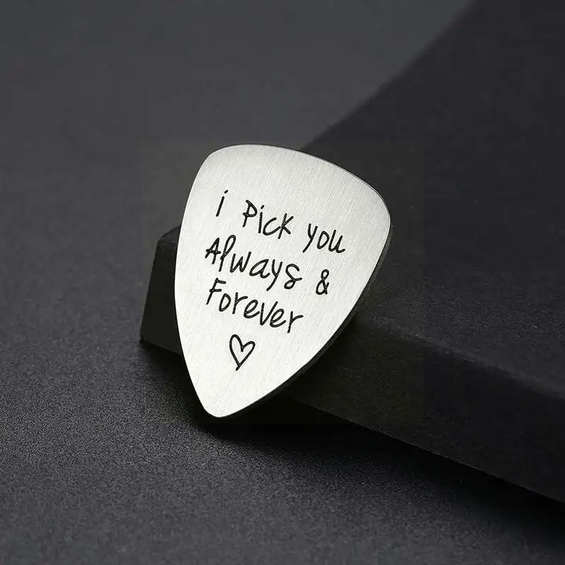 Titanium Steel Carved Guitar Pick Bass Guitar Accessories Electric Acoustic Ukulele