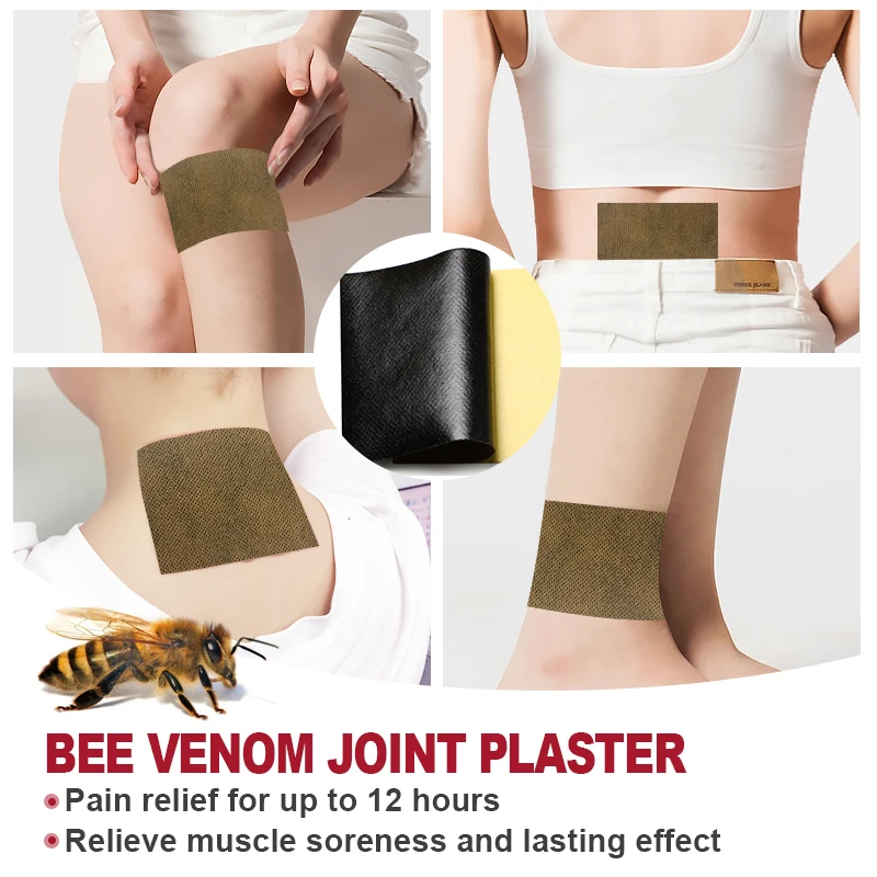 5pcs Bee Venom Joint Treatment Patch Arthritis Analgesic Plaster Meniscus Sciatica Pain Back Pain Sticker Relax Muscles A007 pain relief patch