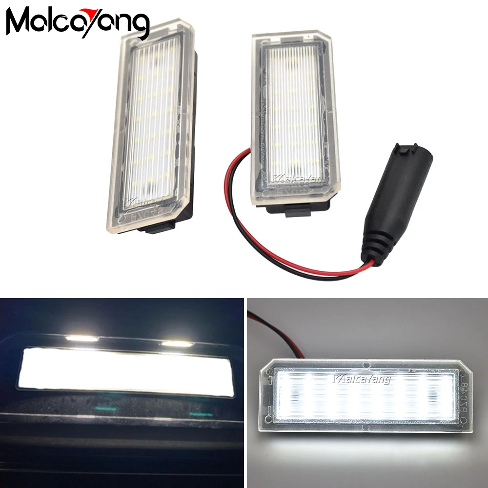 2 Pz Bianco Led Targa Luce Lampada Per Land Rover Range Rover Sport L494 L405 Vw Phaeton Polo Golf 4 Golf 5 Golf 6