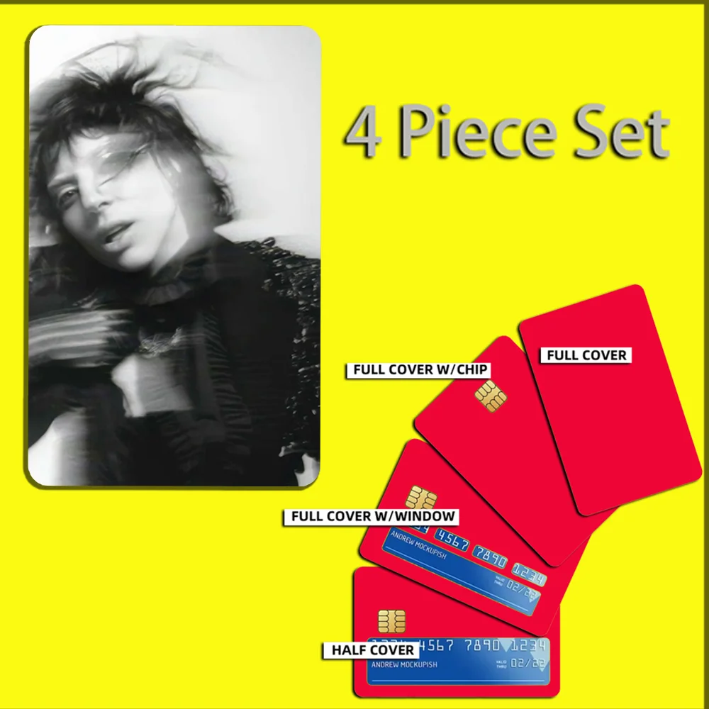 L-LADY GAGA MAYHEM Stickers For Debit Bank Credit Cards Metro Bus Pass Sticker Decoration Cover 4PCS Card Skin