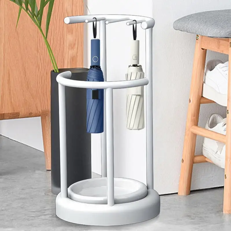 Indoor Umbrella Stand Umbrella Rack Stand With A Drain Tray Space Saving Basket Stable Organizer For Outdoor