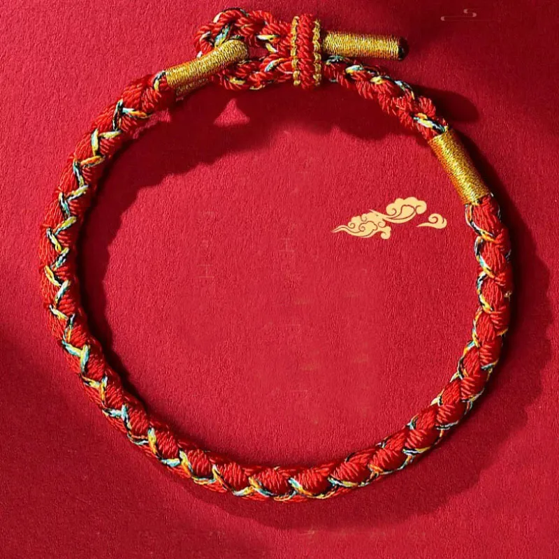 جديد فريد الرجال محظوظ الأحمر الموضوع سوار الصف أ...