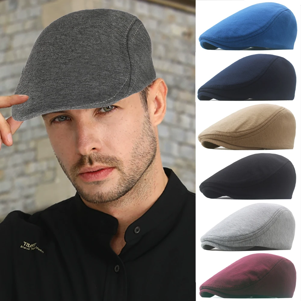 Gorra Plana De Mezclilla Para Hombre Gatsby Ivy Cabbie Gorra De