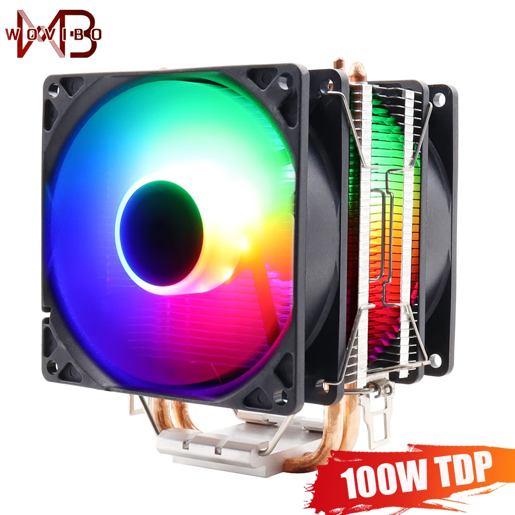 Ventilador Silencioso do Refrigerador do Cpu 90 mm 3pin para Intel Lga 775 1150 1151 1155 1156 1200 1366 Amd Am2 Am3 Am4 Soquete fã Eficiente
