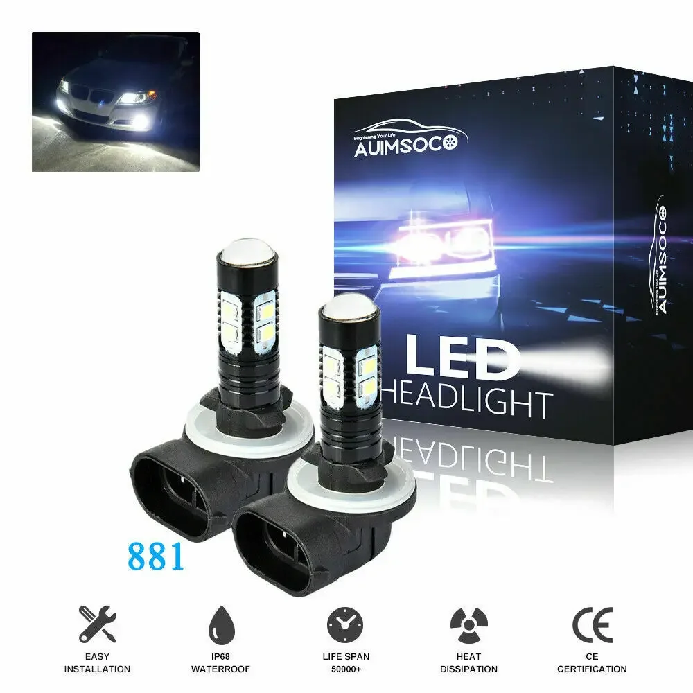 Fog Lights Bulbs Kit Upgrade 50W 4000LM 6000K White 881 886 889 894 896 898 LED - Foto 7