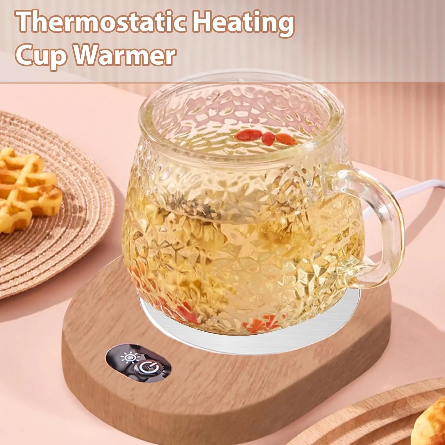 Convenient and Safe Cup Warmer Heat Preservation Cup Pad Warmer Suitable Dorms Office Traveling