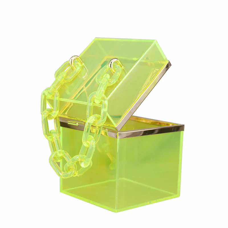 Female Bag Polygonal Small Box Handbag Acrylic Transparent Box Bag Fashion  Trend Personality Diagonal Bag Clear Bags Women Bag - Transparent Bags -  AliExpress