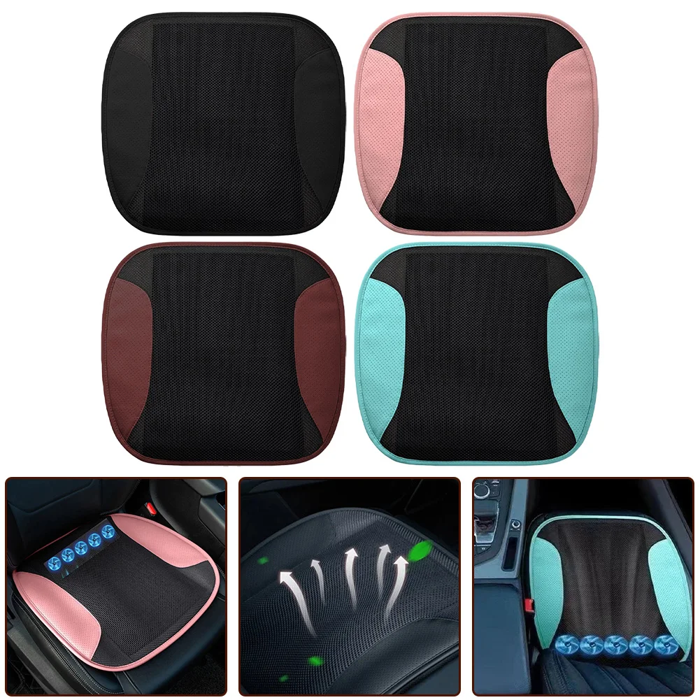 

3D PU Breathable USB 5 Fan For Seat Cushion Car Offices Home Built-in Fan Summer 2024 Hot Sale Brand New And High Quality