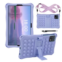 Soft Silicone Kids Case with Adjustable Multi - Angle Kickstand for M50 Mini 2024 (Purple)