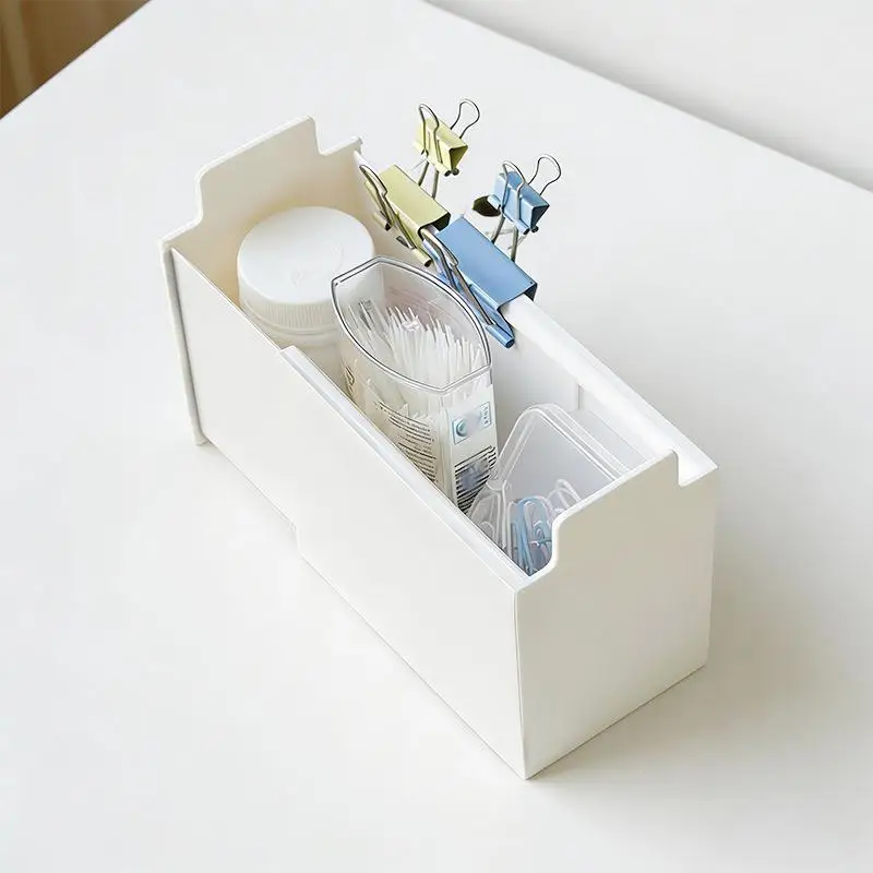 조절 가능한 서랍 칸막이 플라스틱 수납 정리함 (주방, 욕실, 사무실 책상 서랍 정리용)