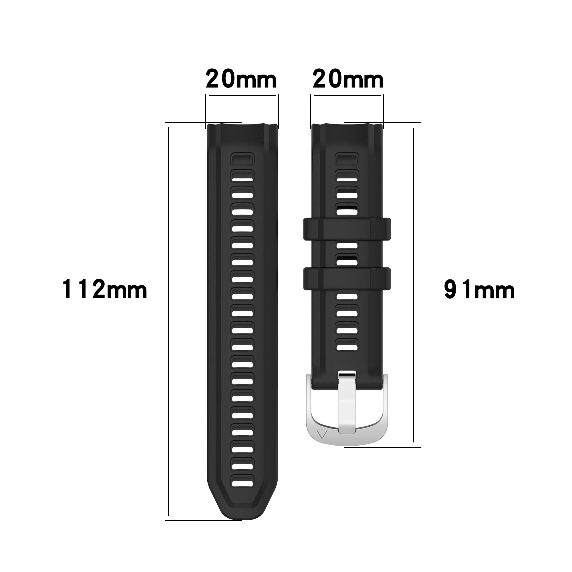 Silicone Sport Wristband Replacement for Garmin Instinct 2s Smartwatch