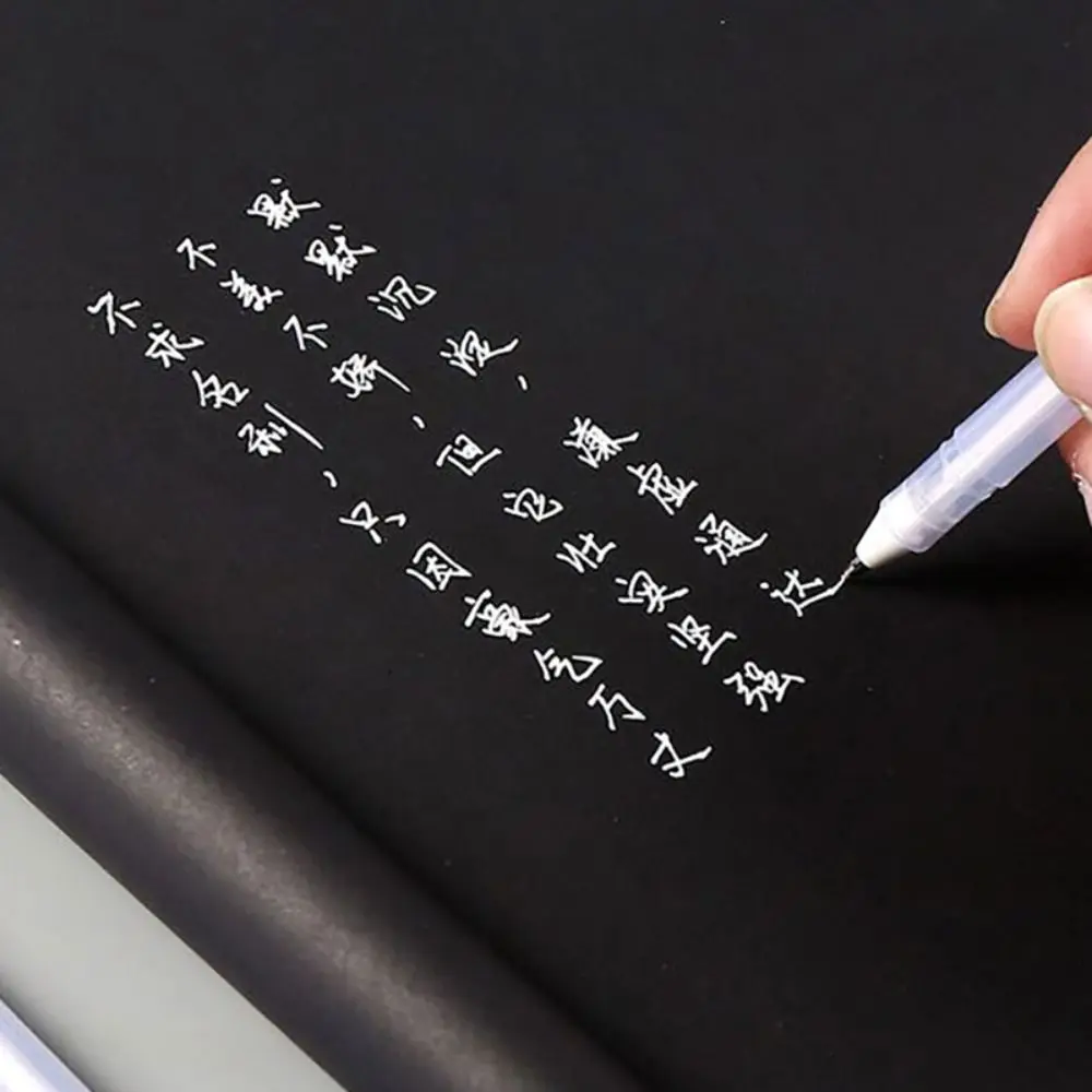 새로운 0.7mm 닙 형광펜 젤 펜 불투명 화이트/골드/실버 잉크 메탈릭 펜 방수 페인트 마커 스케칭
