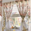 French Romantic Flowers Curtains Cloth For Living Room Lace Warp Ruffled Rose Tulle Curtains for Kitchen #A542 6
