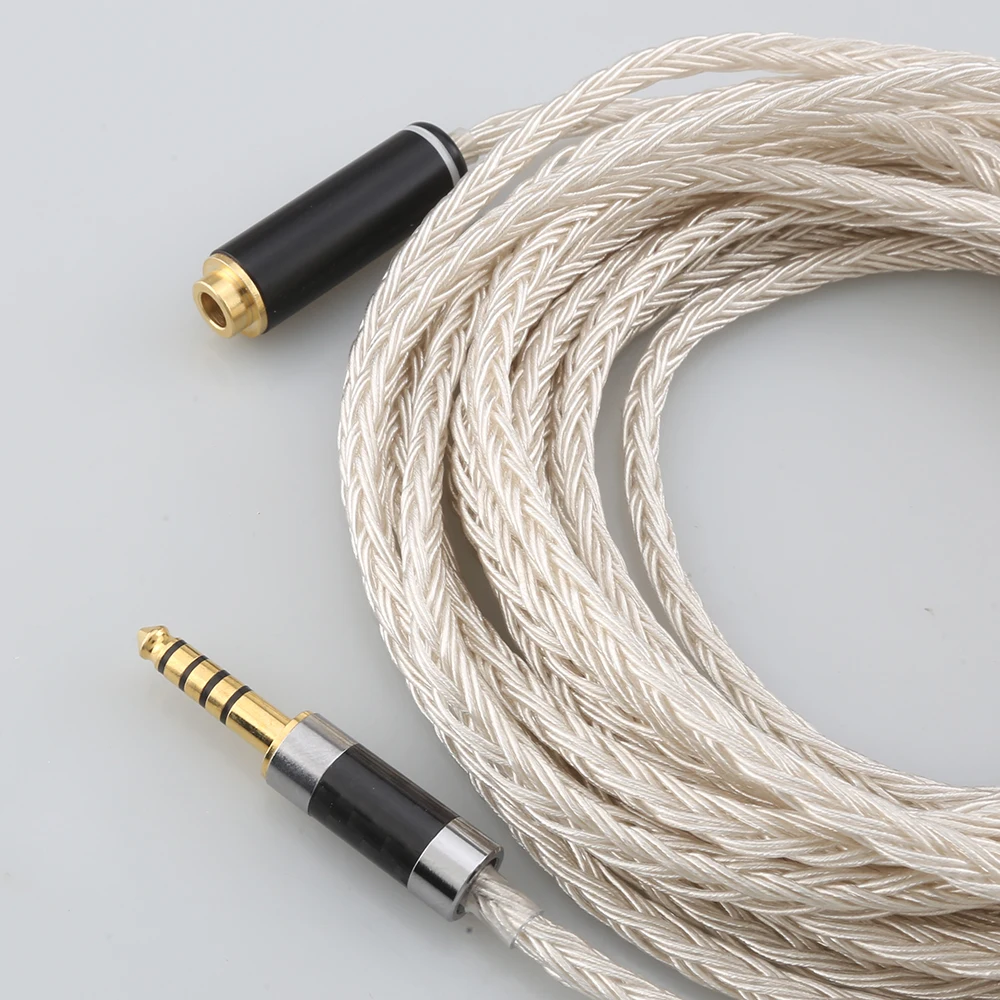 High Quality16 Core OCC Silver Plated Headphone Earphone Extension