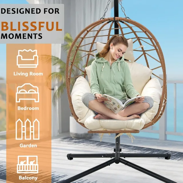 Outdoor Rattan Egg Chair 6