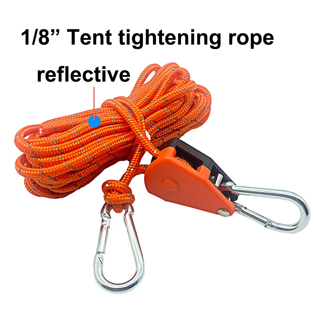 4mm25mReflectiveOutdoorCampingFasteningToolTentTieDownRope