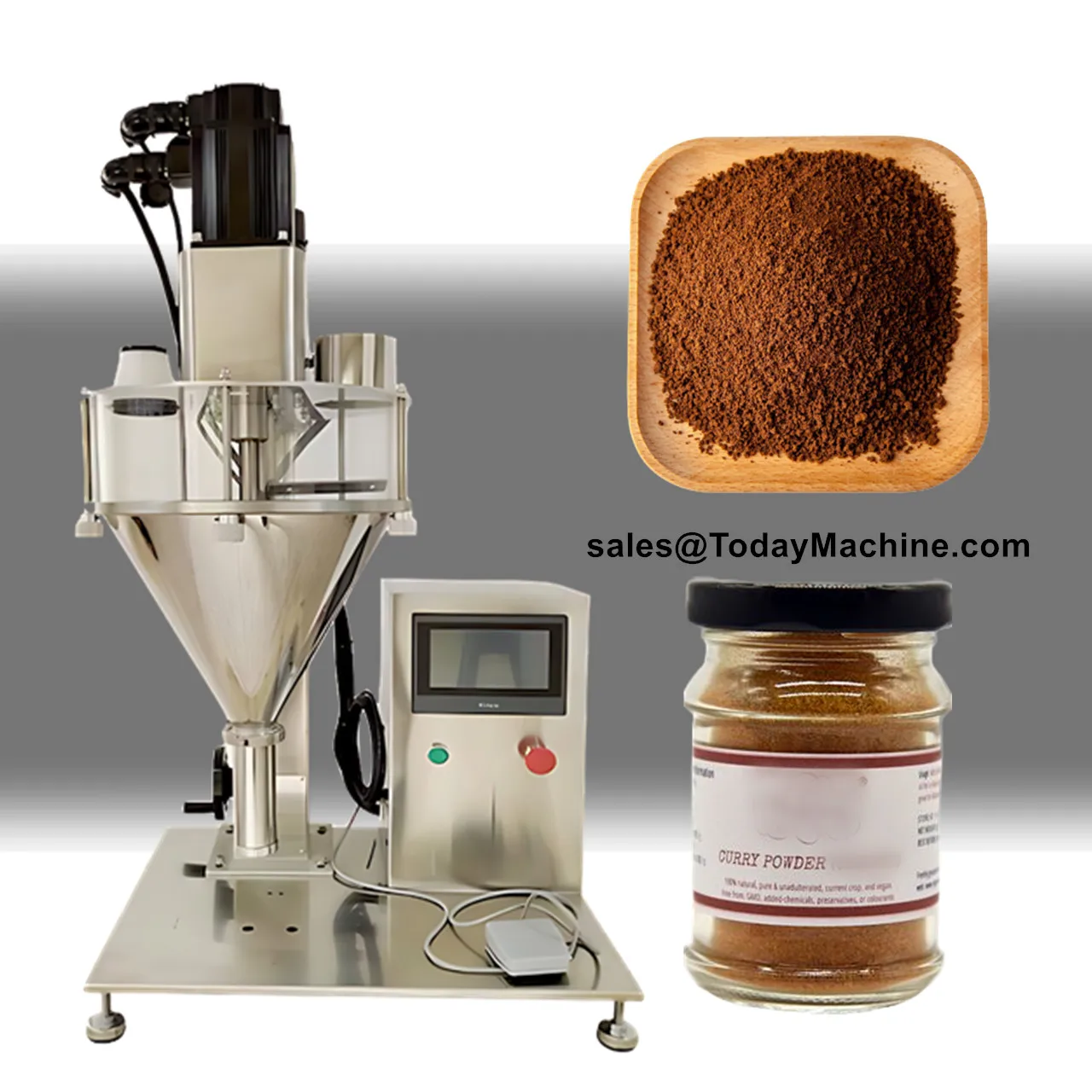 

5g 10g 50g 100g 500g Auger Filler Ginger Mashala Curry Garlic Pepper Powder Filling Machine