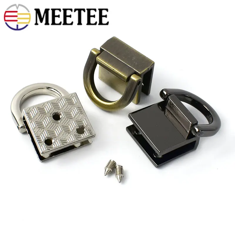 5/10Pc 19mm Metal D Ring Side Clip Buckle Webbing Bag Strap