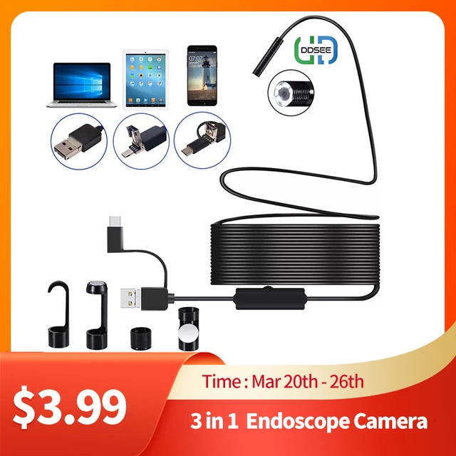 Industrial Endoscope Camera for iPhone iOS System HD960P Waterproof  Inspection Sewer Borescope Camera for Checking Car - AliExpress