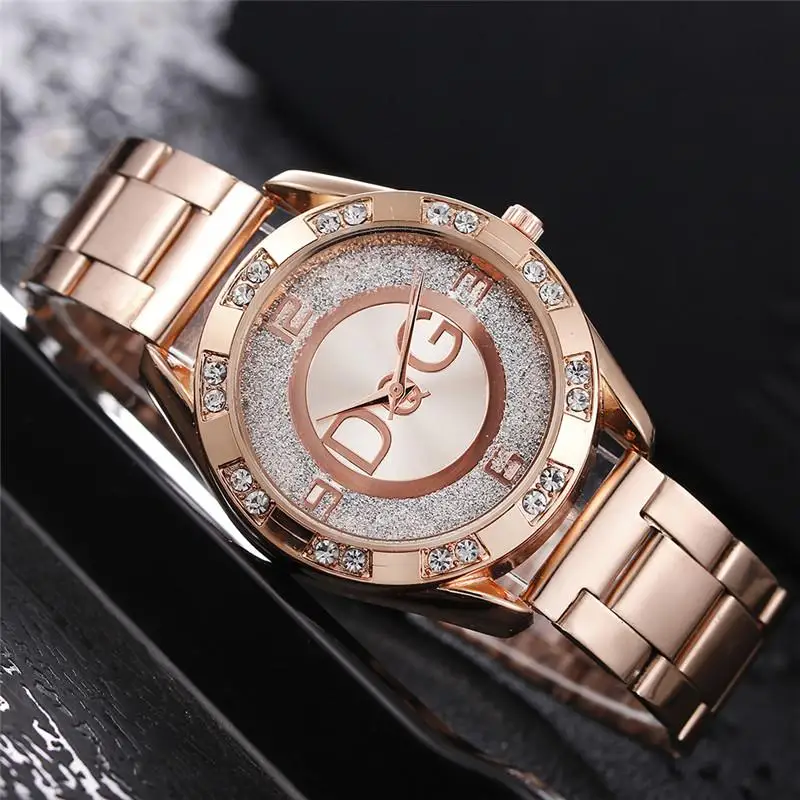

Women Watches Geneva Quartz Watch Ladies Watches Luxury Crystal Gold Stainless Steel Wristwatches Relogio Feminino Hot