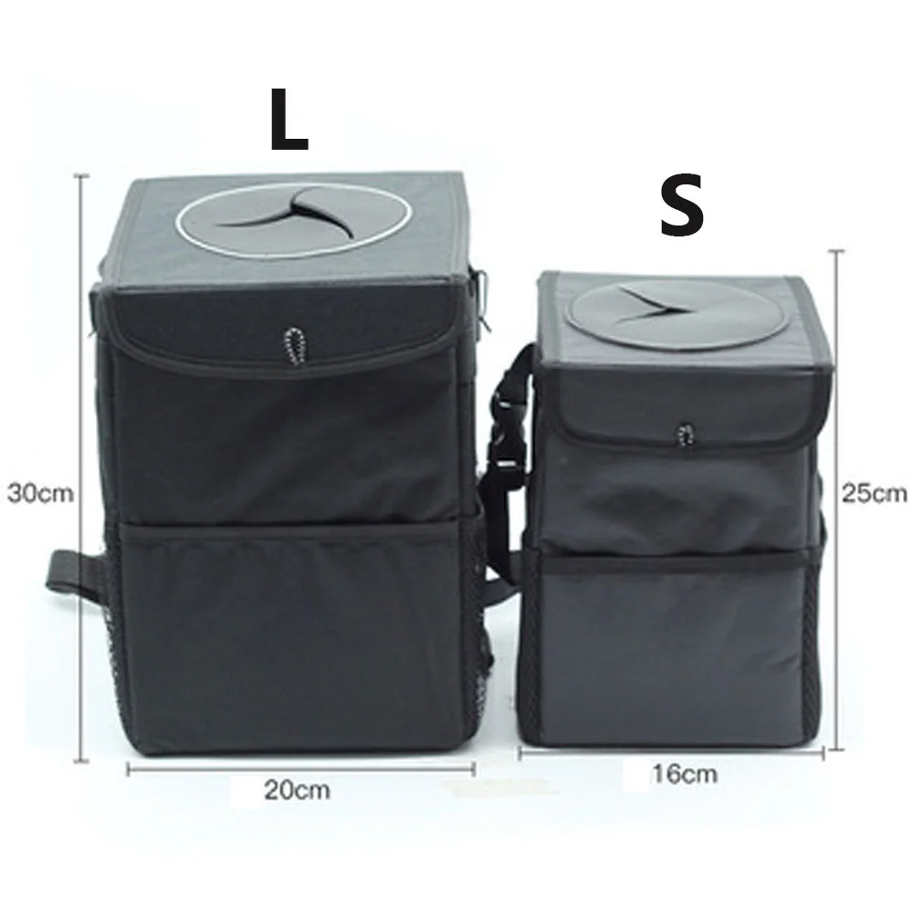 1 Pcs Portable Waterproof Car Trash Can Auto Organizer Garbage Can Car Accessories - 2
