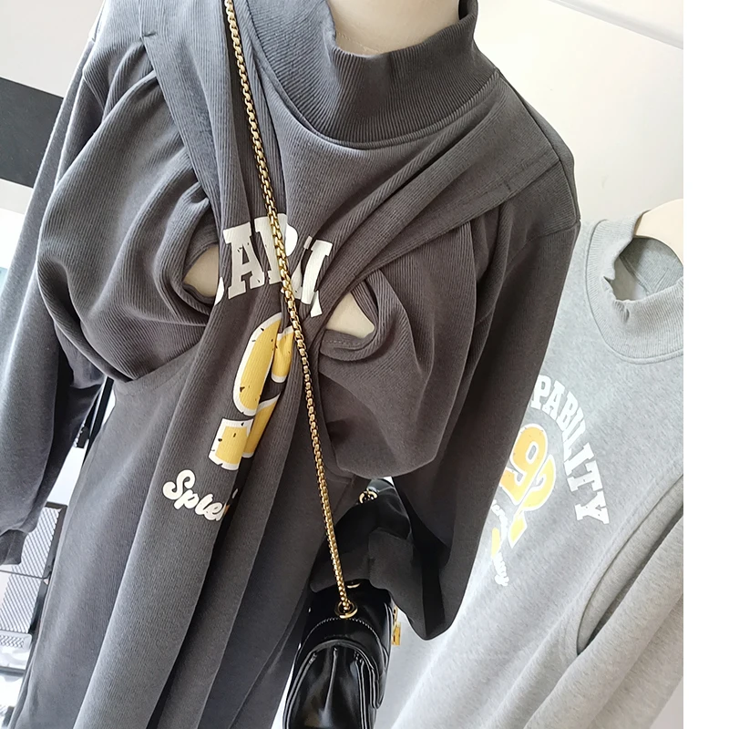 

Kangaroo Hood Sweaters For Breastfeeding Clothes Pregnant Women Autumin kangaroo Baby Carrier Jacket 7008B48