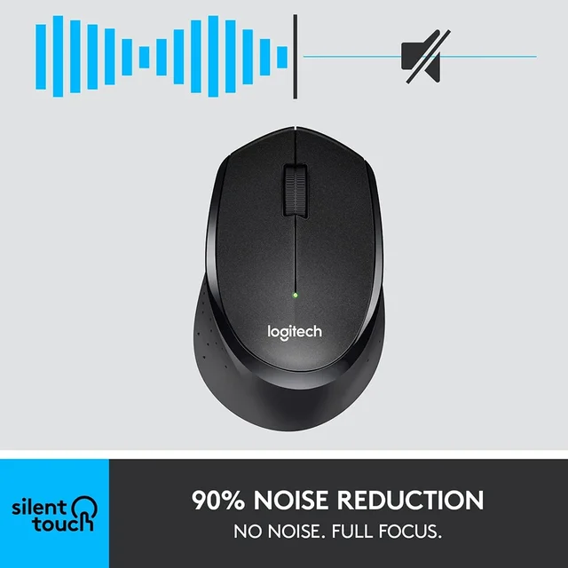 Logitech M330 SILENT PLUS Wireless Mouse 2.4GHz With USB Nano Receiver 1000 DPI Optical Tracking Designed For PC Mac Laptop 2
