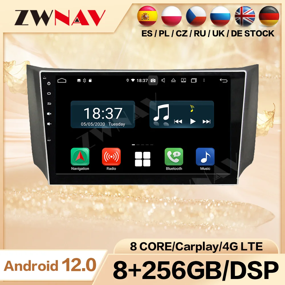 

For NISSAN Sylphy 2012-2019 Carplay Car Radio 2 Din Android 12 Automotive Screen Multimedia Auto GPS Audio Head Unit Stereo DSP