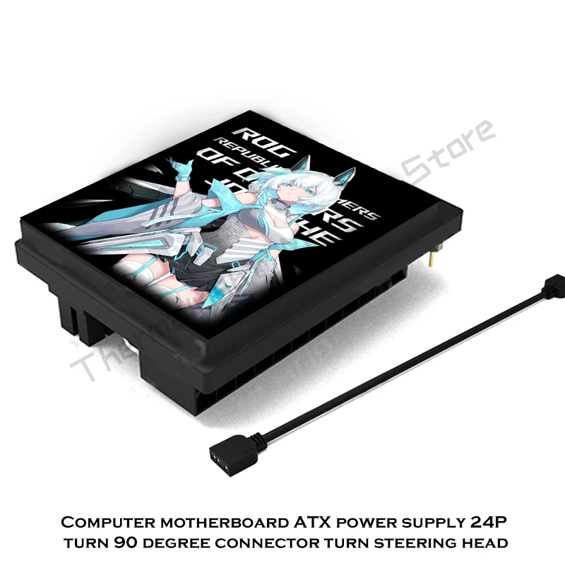 Power Supply 24pin-90 Degree Turning Head Management Bela Fiação Artefato Argb Design Personalizado pc - Imagem 3