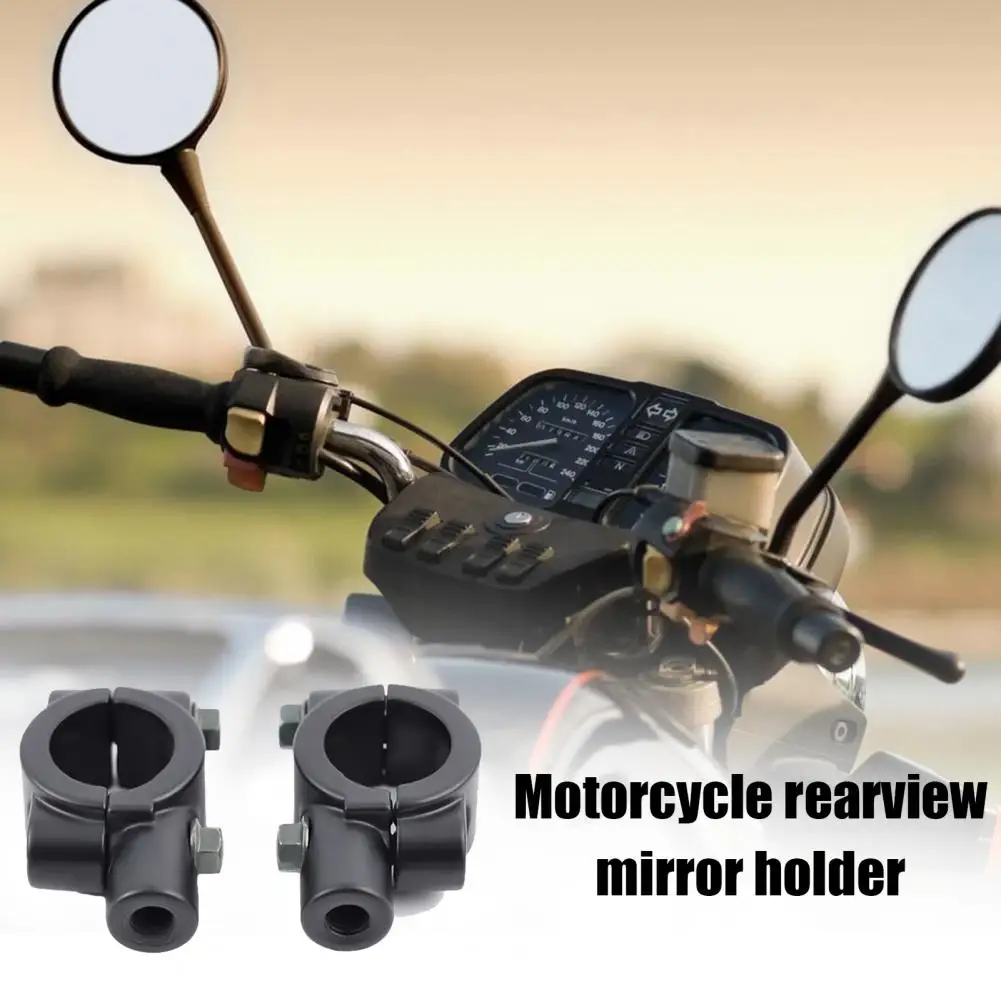 Motorcycle Handlebar Mirror Mount Clamp Adaptor Waterproof Anti-rust Electroplated Thread Motorcycles Back View Mirror Holder
