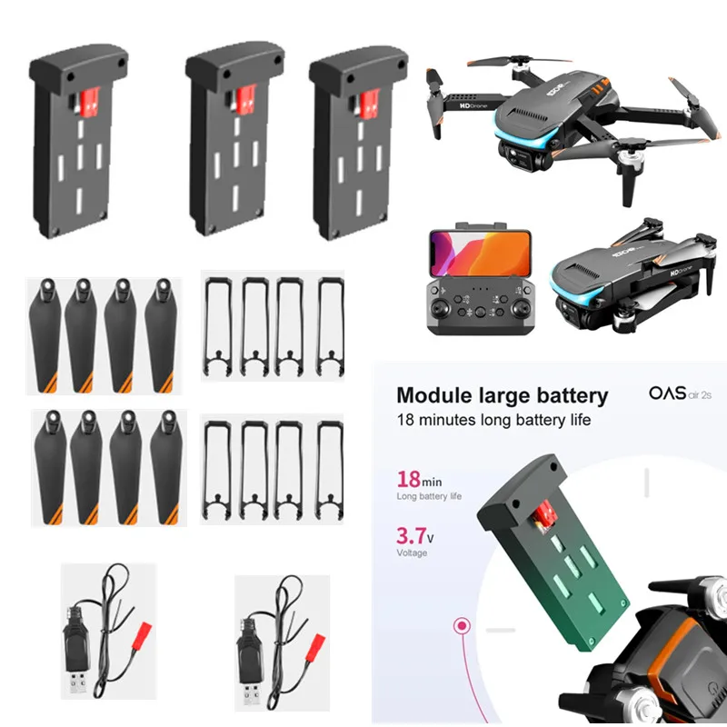 

3.7V 1800mAh Battery Propeller USB For Z888 Drone Accessories Z888 RC Drone Battery Z888 Obstacle Avoidance Drone Battery Blades